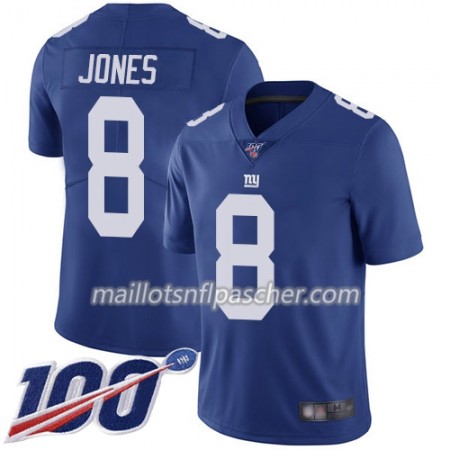 Maillot New York Giants Daniel Jones 8 Nike Bleu 100th - Homme
